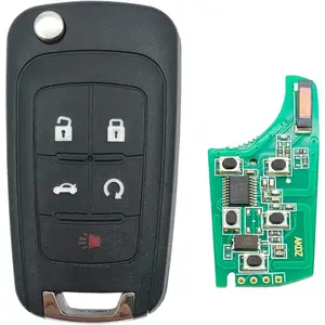 New Upgrade Flip Folding Replacement Key Fob fit for Chevy Cruze Malibu Camaro Equinox Sonic Impala GMC Terrain Buick Regal Lacrosse Keyless Entry Fob Key OHT01060512