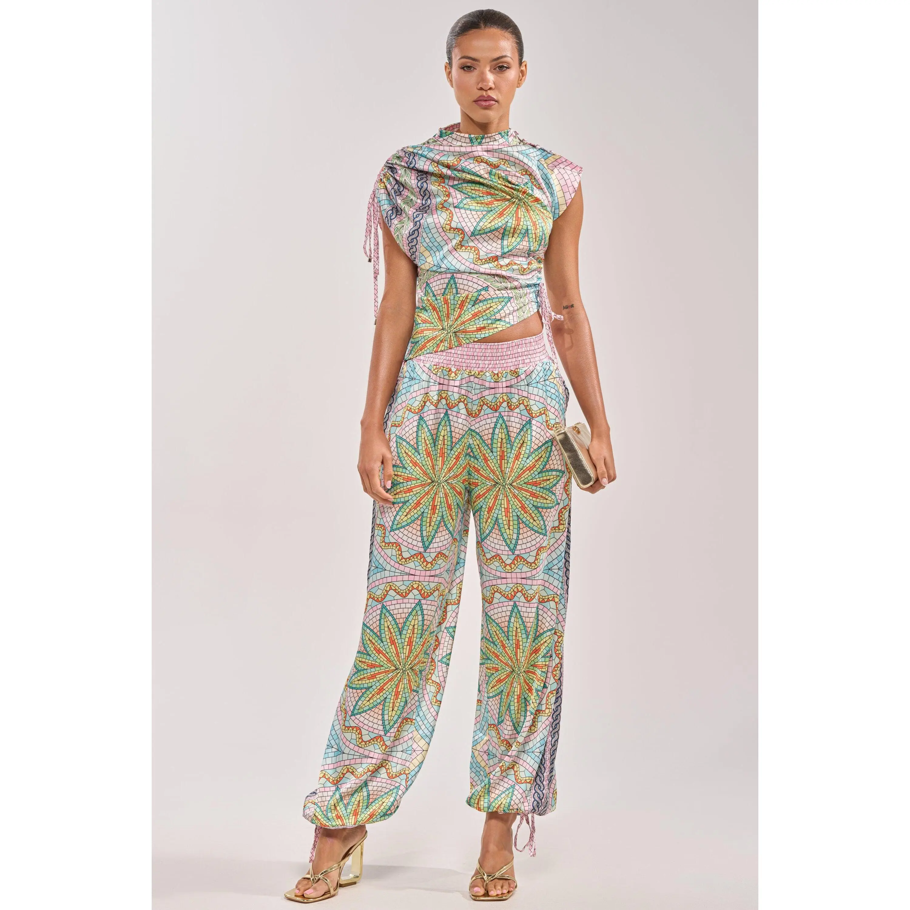 ALL DIFFERENT WAYS SATIN PALAZZO PANT