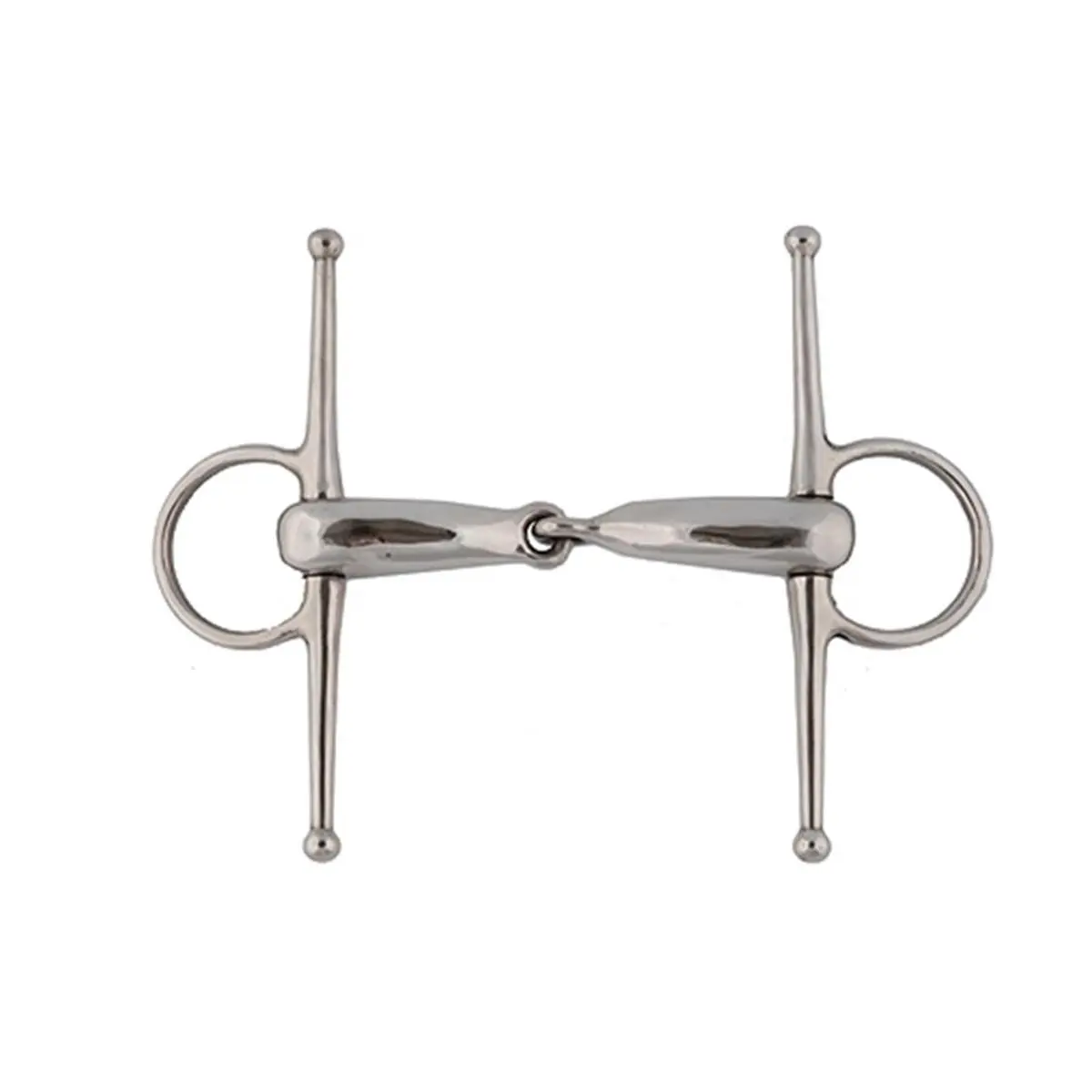 212 MAIN Stainless Steel Hollow-Jointed Full Mouth Cheek Bit - 180mm Cheeks, 180mm Length Equestrian Leisure & Outdoor Recreation Equipment