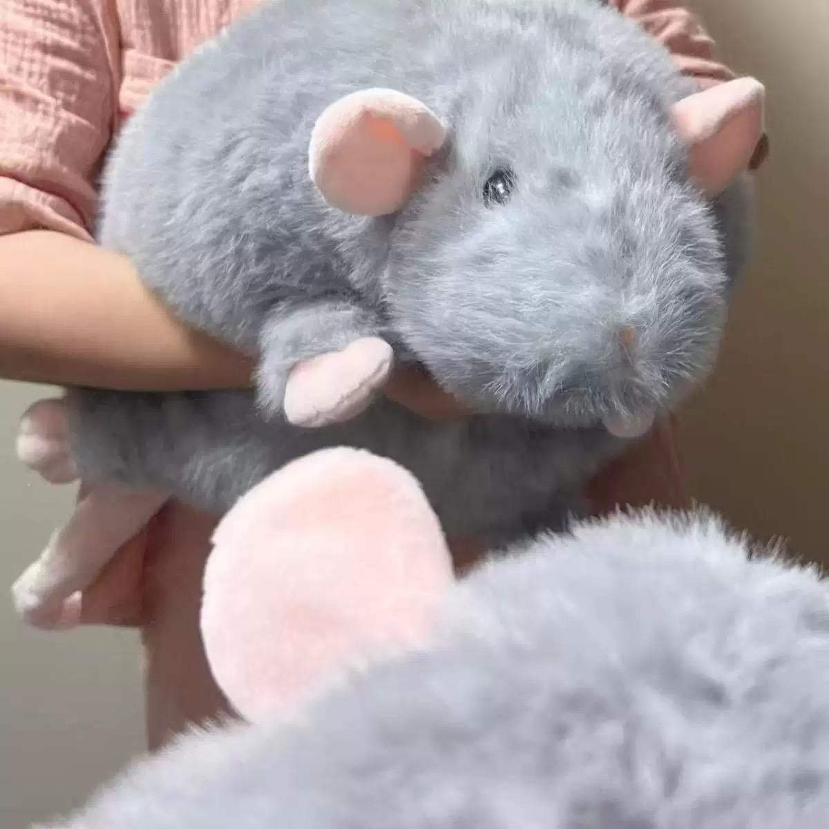 Fancy Rat Plush Grey White Brown Black