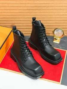 Valentine's Day Men's Fashionable Lace Up Front Ankle Boots, Casual Comfortable Boots for Daily Wear, Perfect for Students and Outdoor Sports