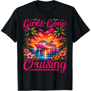 Girls Gone Cruising Women Cruise Vacation Besties Trip T-Shirt