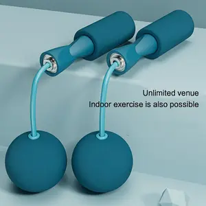 Cordless rope skipping weight ball steel rope skipping sponge bearing cordless rope skipping adult dual-use indoor fitness products Cordless Jump Rope.