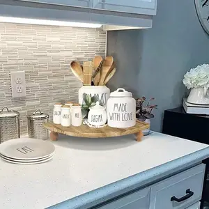 1pc Antique Wooden Corner Shelf, Used As Display Rack On Kitchen, Coffee Bar, Farmhouse Decoration, Bathroom, Restaurant To Display Or Store Small Items