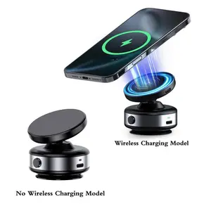 Car Electric Suction Cup Vacuum Magnetic Phone Holder, 1 Count Multi-angle Dashboard Navigation Universal Holder, Phone Accessories for Car
