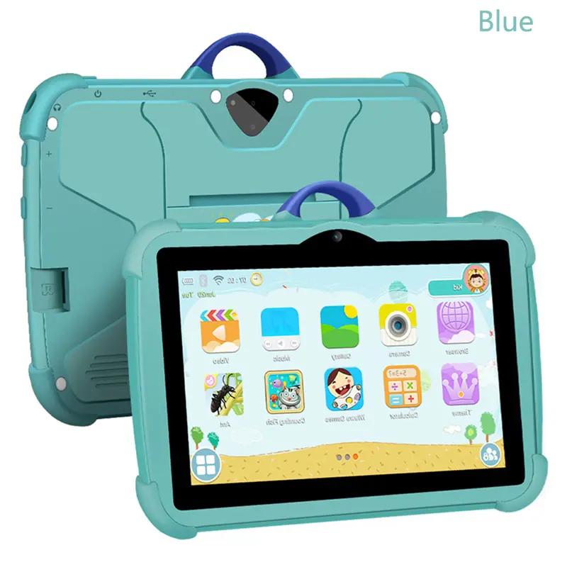 7-Inch 5G WiFi Wireless Android Toddler Tablet Pad, MTK Quad-Core Processor, 4GB RAM, 64GB ROM, Multilingual UI Interactive Kid Tablet for Educational Learning, Gaming