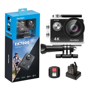 AKASO Action Camera EK7000 4K 20MP Summer Water Sports Underwater Waterproof Camera Fishing Camera Wide Angle Family Trip Accessories Selfie Vlogging Camera Recording Daily life Outdoor Sports Motorcycle, Birthday Gift