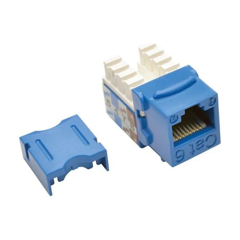 Eaton 110-Style Punch Down Keystone Jack Network Port, Blue, 25-Pack, TAA Compliant, Cat6/Cat5e Compatible