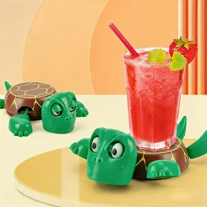 3D Pop-Up Eye Turtle Coasters Set, Quirky Turtle Coasters, Fun Interactive Drink Holders, Humorous Open Eyes Design, Home Decor & Kitchen Accessories
