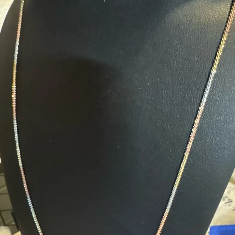 22” Sterling Silver tricolor twisted Roc Chain