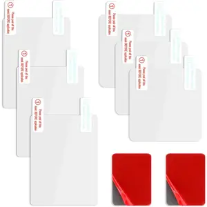 6 count Electrostatic Film for Dash Cam with 2 Sheets Double-Sided Adhesive Sticker Shield for Windshields Adhesive Clear Dash Cam Sticky Pads for Suction Cup Mounting