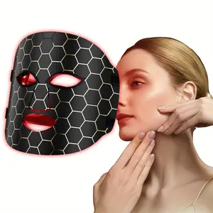 2027 New Facial Light Therapy Device, Seven Color LED Home Use Facial Mask, Led Face Mask, Skin Revitalizing Effect, Portable Easy to Use, Ideal Gift