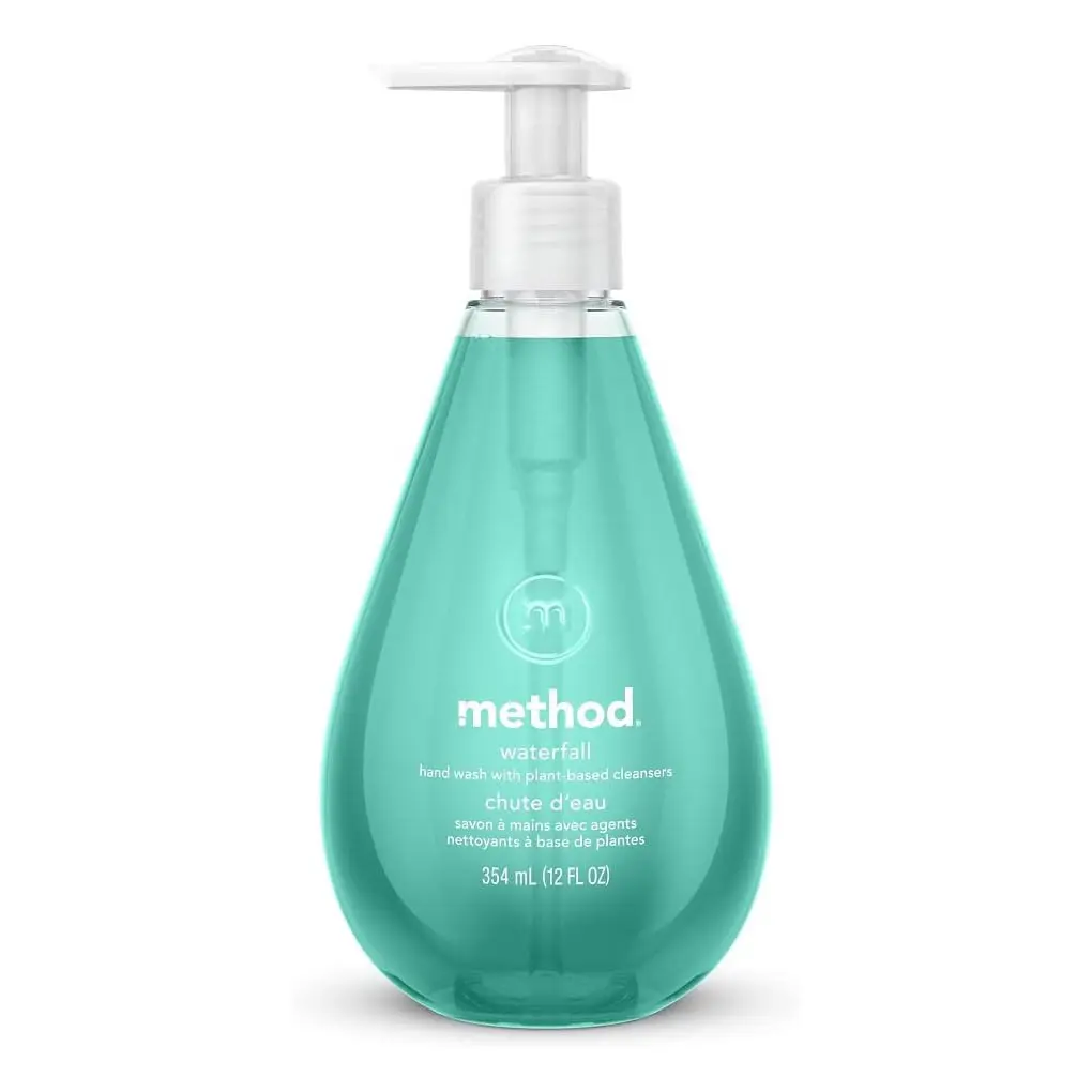 Method Waterfall Gel Hand Soap 12 oz Biodegradable Plant-Based Formula Chute Deau Cleanser Cruelty-Free & Paraben-Free