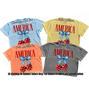 America Cherries Boxy Comfort Color Tee