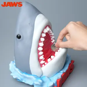 Official Jaws Great Shark PVC Coin Bank, Spooky Ocean Predator Design, Perfect Halloween & Christmas Gift, Limited Edition Collector Item