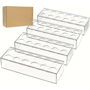 4 Pack Table Flowers Vases Rectangular Floral Arrangement Rack Centerpiece for Party Tables Clear Acrylic Decorative Modern Vase for Weddings Home Christamas Decor Light Removable