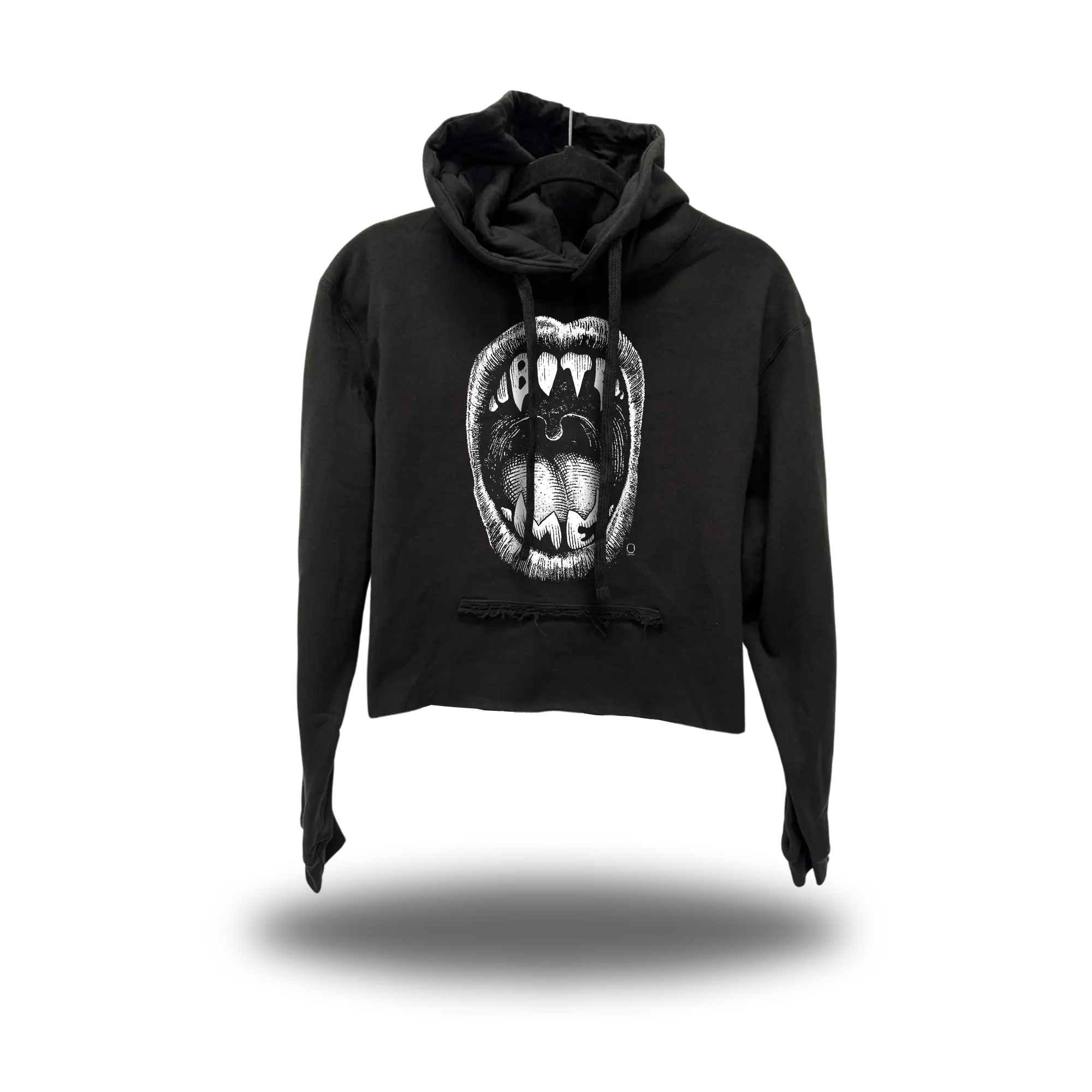 BITE ME ROAD RASH BLACK STITCHES HOODIE - 2.0
