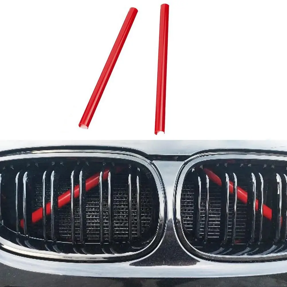 PVC Car Front Grille Insert Trim Strip Cover, Auto Sports Styling Accessories, Decoration Compatible with BMW 1 2 3 4 5 6 7 X1 X2 Series F20 F21 F22 F23 F30 F31 F32 F33 F44 F45 F46 F10, Car Decorations