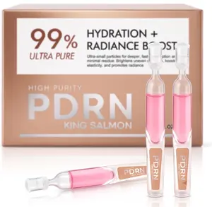 PDRN Facial Ampoule Serum with King Salmon Extract – Hydrating Skin Treatment for a Radiant Glow – Lightweight Formula with Ultra-Small Particles for Deep Absorption – 10 Single-Use Vials – Korean Skincare Essence for Face