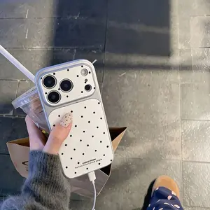Phone Case: Fashionable Full-Screen Black Polka Dot Phone Case, Compatible with iPhone 17/17 Air/16/15/14/13/12/11 Pro Max/XR/XS/XS Max Series Models. This Popular Phone Case Is a Durable, Stain-resistant, and Anti-fingerprint Gift for Both Men
