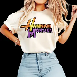 Hannah Montana PNG Design - Festive Xmas Logo for Comfort Colors T-Shirts, Pigment Dyed Vintage Tees, Oversized Heavyweight Hoodies - High Quality Instant Digital Download