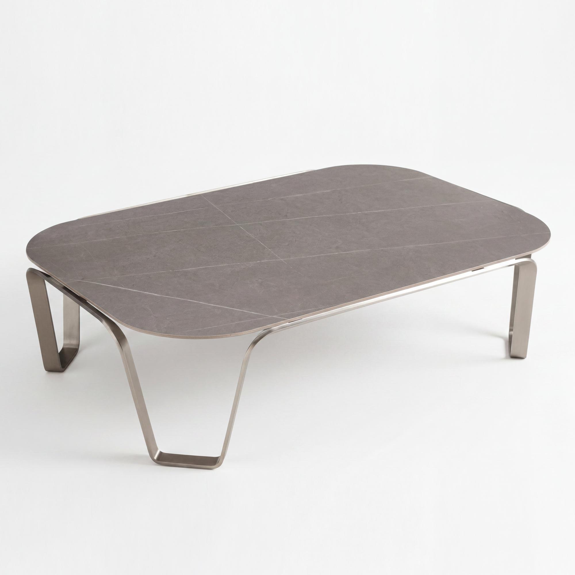 【Summerfinds】OVIOS × Studio F.A. Porsche Designer Outdoor Sofa Collection, 4-Piece Luxury Patio Furniture Set with Coffee Table, Masterfully Hand-Woven Craftsmanship, Aviation-Inspired Aluminum Frame for Villa Terrace & Luxury Backyard