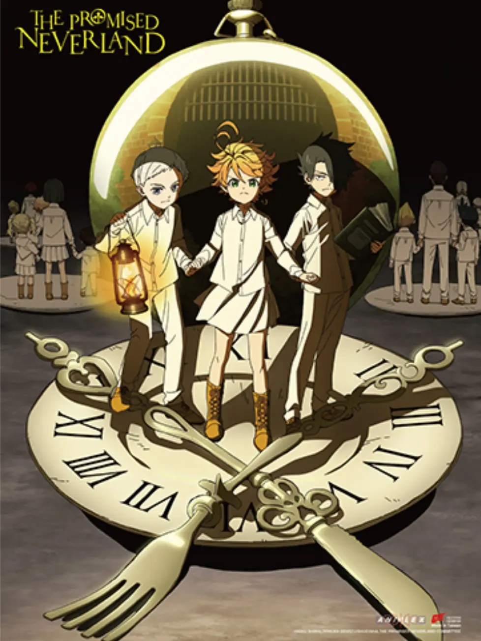 Wall Scroll 33x44" - The Promised Neverland - Anime Canvas Banners Wallscrolls Hanging Poster