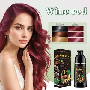 Reddish 500ML Herbal Natural Three-In-One Dye Shampoo, Hair Coloring & Conditioning, Natural Color, Liquid Form