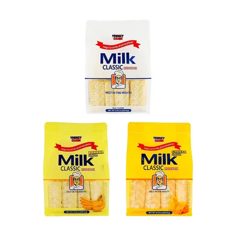 New Flavor Korean Milk Rice Crackers Cheese & Banana & Classic Milk Flavor to Choose 241.8g per Pack Healthy Non-Fried Snack Fluffy Crispy Korean Treat - Perfume