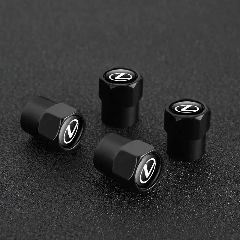 4Pcs Metal Alloy Car Wheel Tire Valve Caps Dustproof Stem Cover Tyre Caps for Lexus ES300 RX330 RX300 GS300 IS250 IS200 CT200h IS300 NX RX LX GX GS Car Accessories