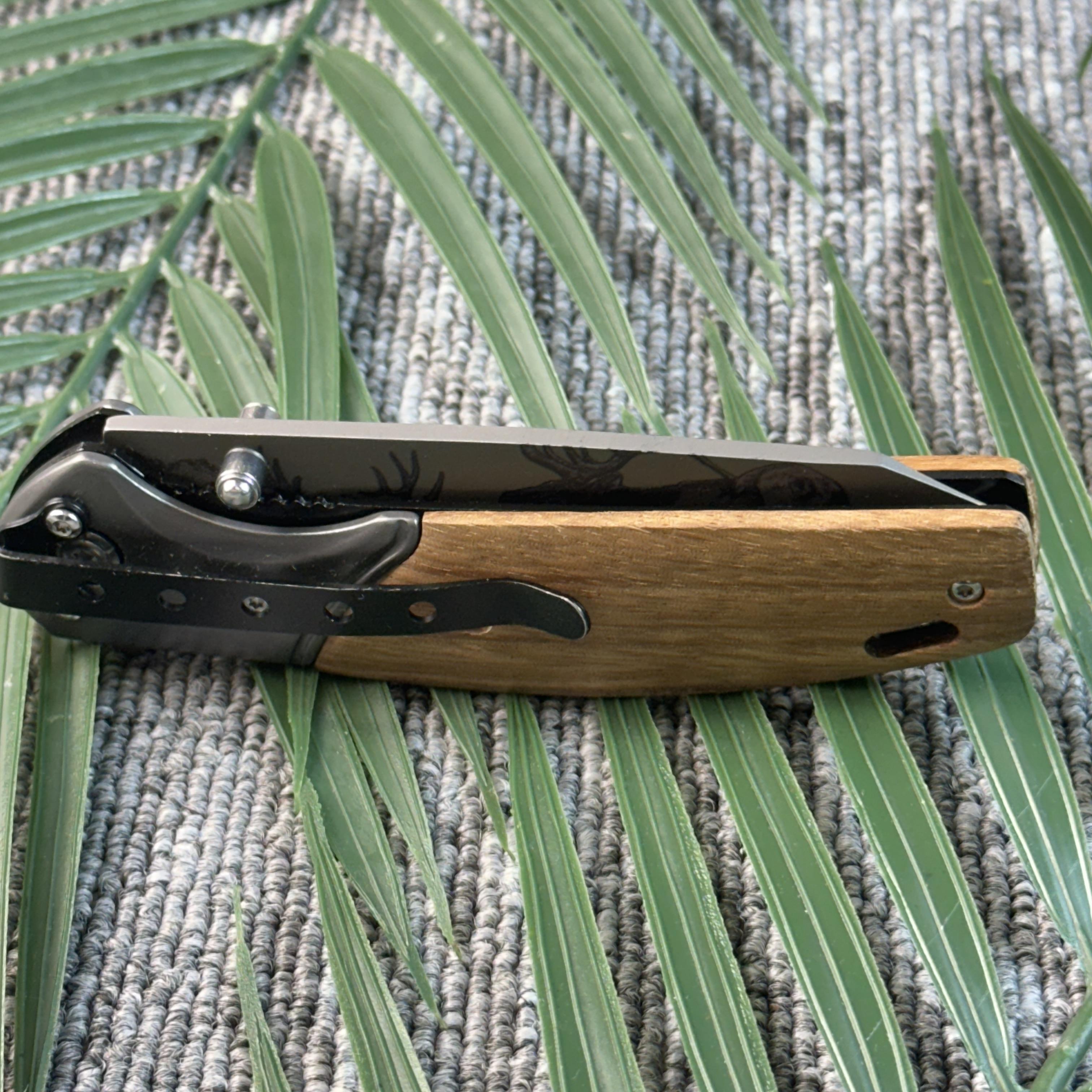 Premium Wood Handle Folding Knife High Quality Hunting EDC Tool for Outdoor Camping Premium Wood Handle Folding Knife High Quality Hunting EDC Tool for Outdoor Camping