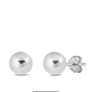 Sterling Silver 925 Ball Stud Earrings 10mm 9mm 7mm 6mm