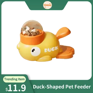 Cat Puzzle Treat Dispenser Toy, Interactive Duck-Shaped Food Slow Feeder for Cats and Small Dogs Enrichment, IQ Training and Exercise 8.6 Inches great gift food puzzle slow feeder, Cat  snacktime, pet birthday gift