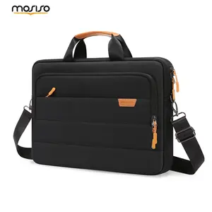 MOSISO 16 Inch Laptop Messenger Bag, Business Work Laptop Briefcase with Shoulder Strap, Large Capacity Computer Bag with Multi Pockets for Office Travel, Black