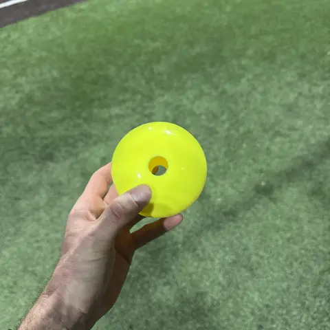 12" Yellow Silicone Practice Softball - Limited Flight Holes, Perfect for Pregame Warmups, Tee Work & Pepper Drills