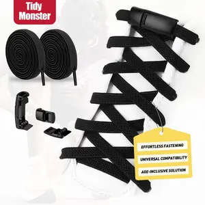 4pcs (2 Lace + 2 Buckle)/ 1 Set Of Elastic Shoe Laces, 39.37 Inches, Polyester Sports Shoelaces, Lightweight, Woven, Solid Color, Adjustable And Comfortable, Hand Washable, Elastic No-Tie Shoelaces Footwear Bedroom Tactical Bridal