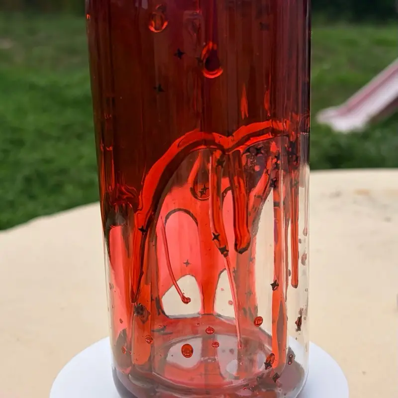 Red drip Custom Snowglobe Tumbler 20oz