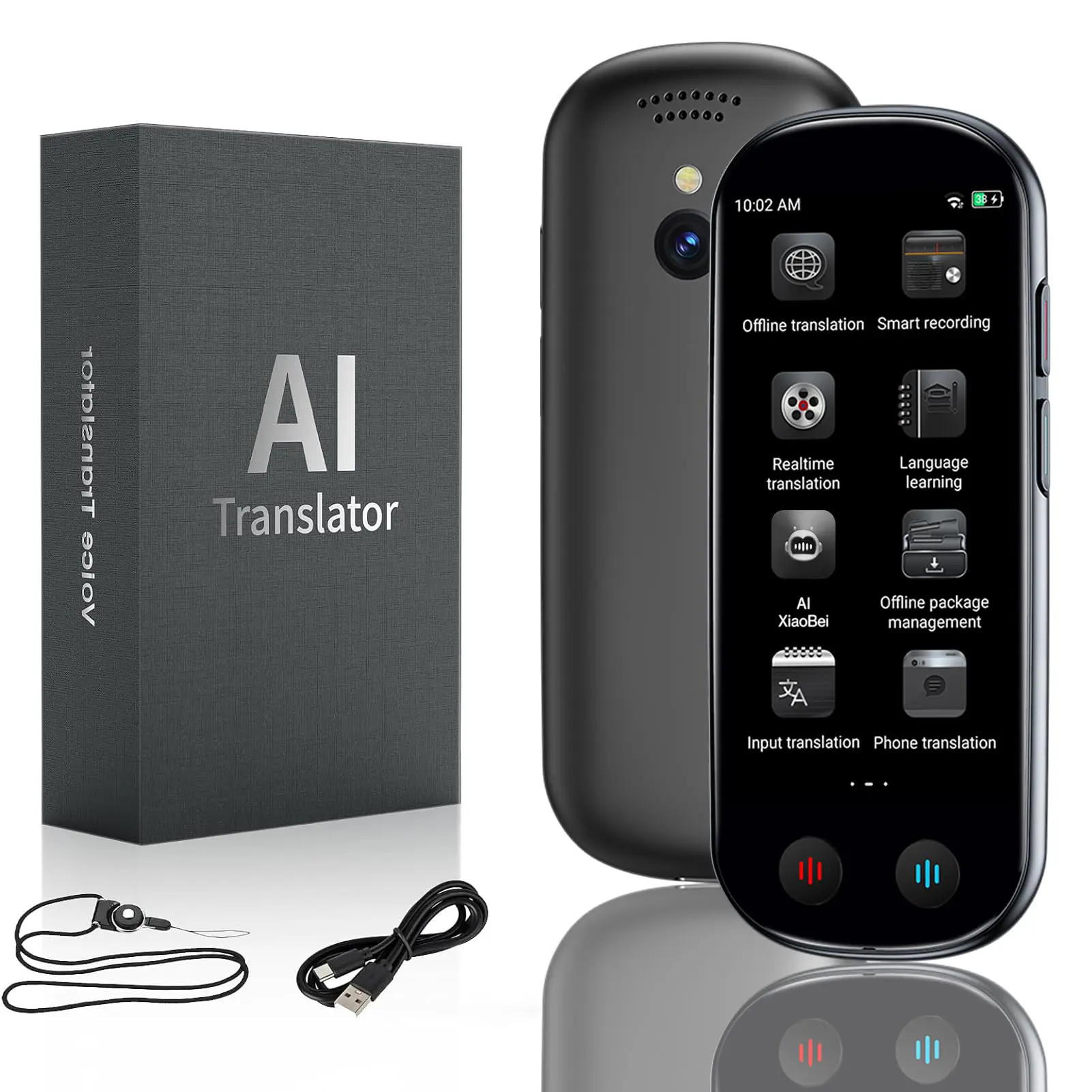 FancyDove AI Translator Device, Real-Time Two-Way Instant Voice Translator, 149 Languages Translator, Voice & Photo Translation for Travel, Business & Study, Traductor de Voz