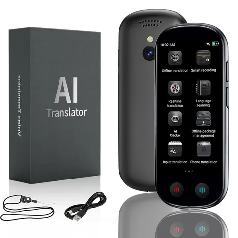 FancyDove AI Translator Device, 149-Language Real-Time 2-Way Support, Voice & Photo Translation for Travel, Business & Study