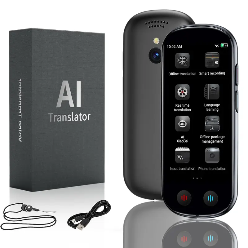FancyDove AI Translator Device, 149-Language Real-Time 2-Way Support, Voice & Photo Translation for Travel, Business & Study