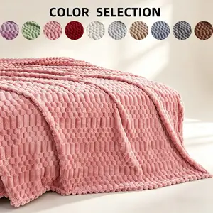 Ultra-Plush Long Fleece Blanket, Lightweight Breathable Bed Throw, Multiple Colors Available, Ideal for Bed Sofa Napping TV Watching