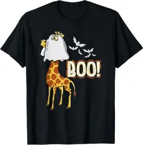 Giraffe Boo Halloween Costume Men Women T-Shirt