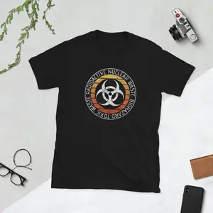 BIOHAZARD Symbol  TOXIC WASTE RADIOACTIVE NUCLEAR WASTE  Short-Sleeve Unisex T-Shirt   Cotton Graphic Tee