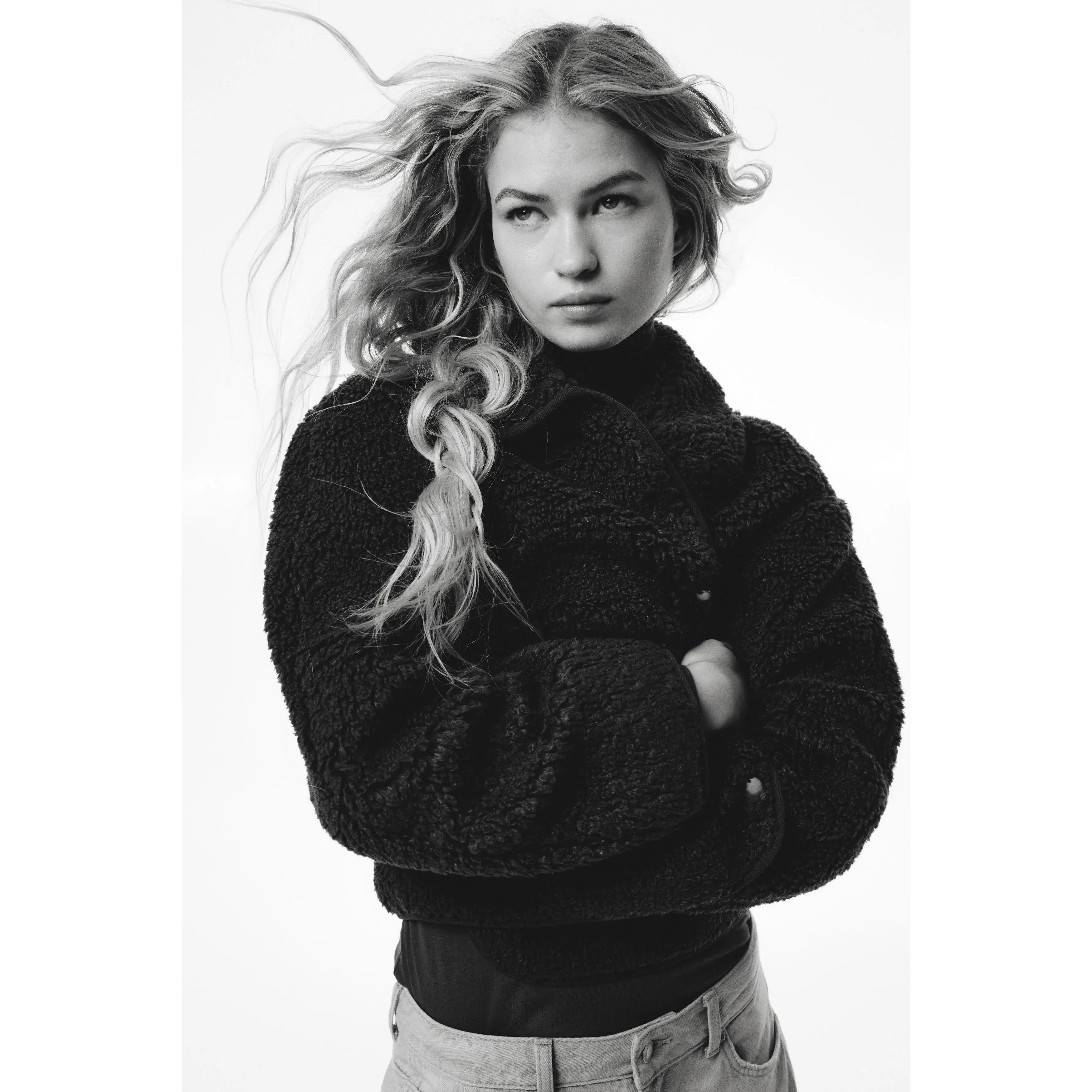 H&M Collared teddy jacket
