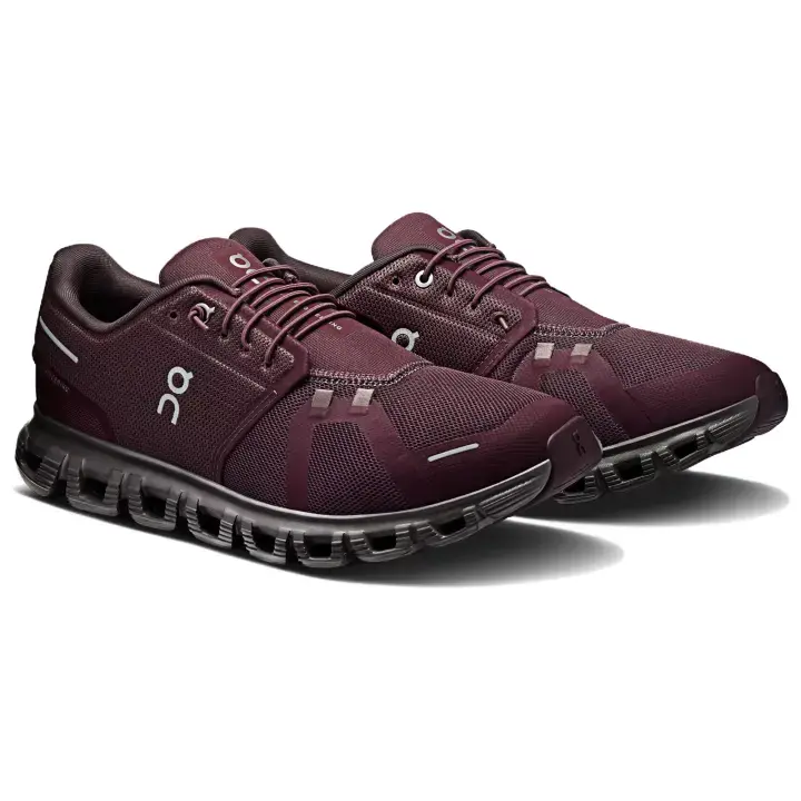 Low Top Breathable Mesh Athletic Sneakers, Burgundy Colorway, Flexible Cushion Support, Lightweight Trainers For Walking And Light Workout