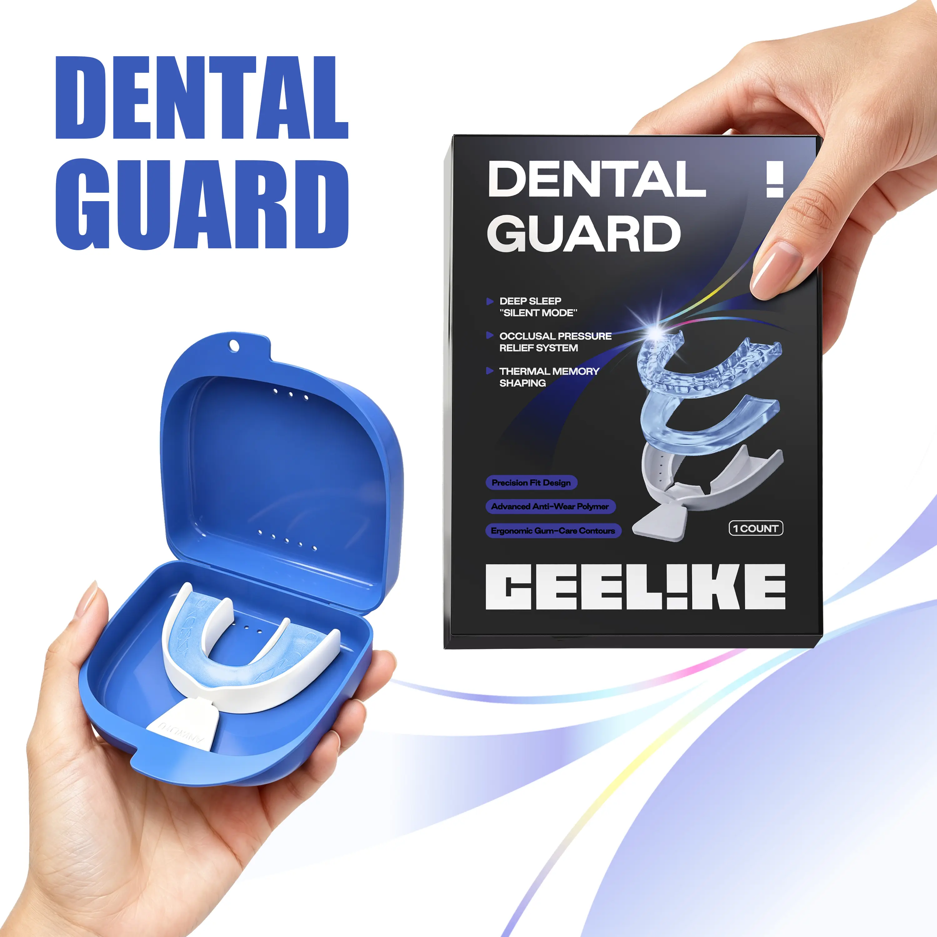 CEELIKE Dental Guard - Unscented Soft Reusable Comfort Mouth Guard for Grinding Teeth at Night, Clenching, Retainers Nightguards, Nightguards for Grinding Teeth, Mouthguard, Reusable Guard