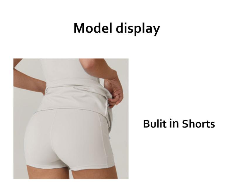 Womens Spaghetti Strap Tennis Dress with Shorts Workout Side Slit Active Golf Dresses