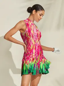 Women's Golf Dress Pink Sleeveless Ladies Golf Attire Clothes Outfits Wear Apparel #12170998