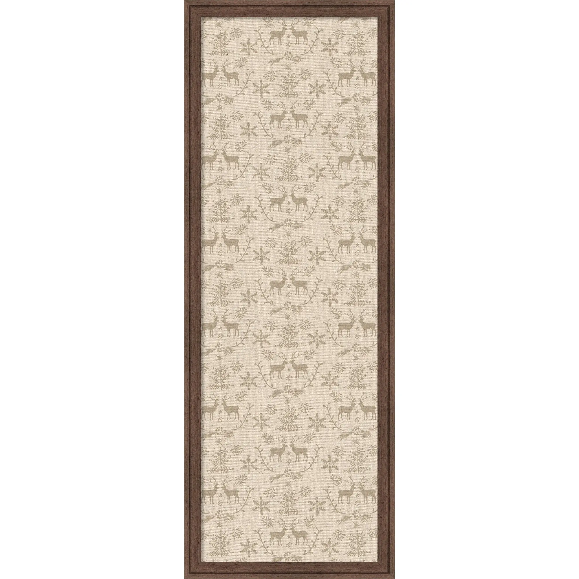 Framed Fabric Magnetic Board Christmas Reindeer Wall Organization