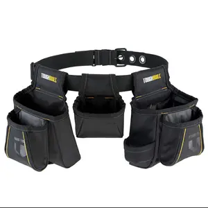 1pc Toughbuilt Handyman TB-304-4 Polyester Tool Belt - Black, with Pockets for Efficient Work, Tool Bag